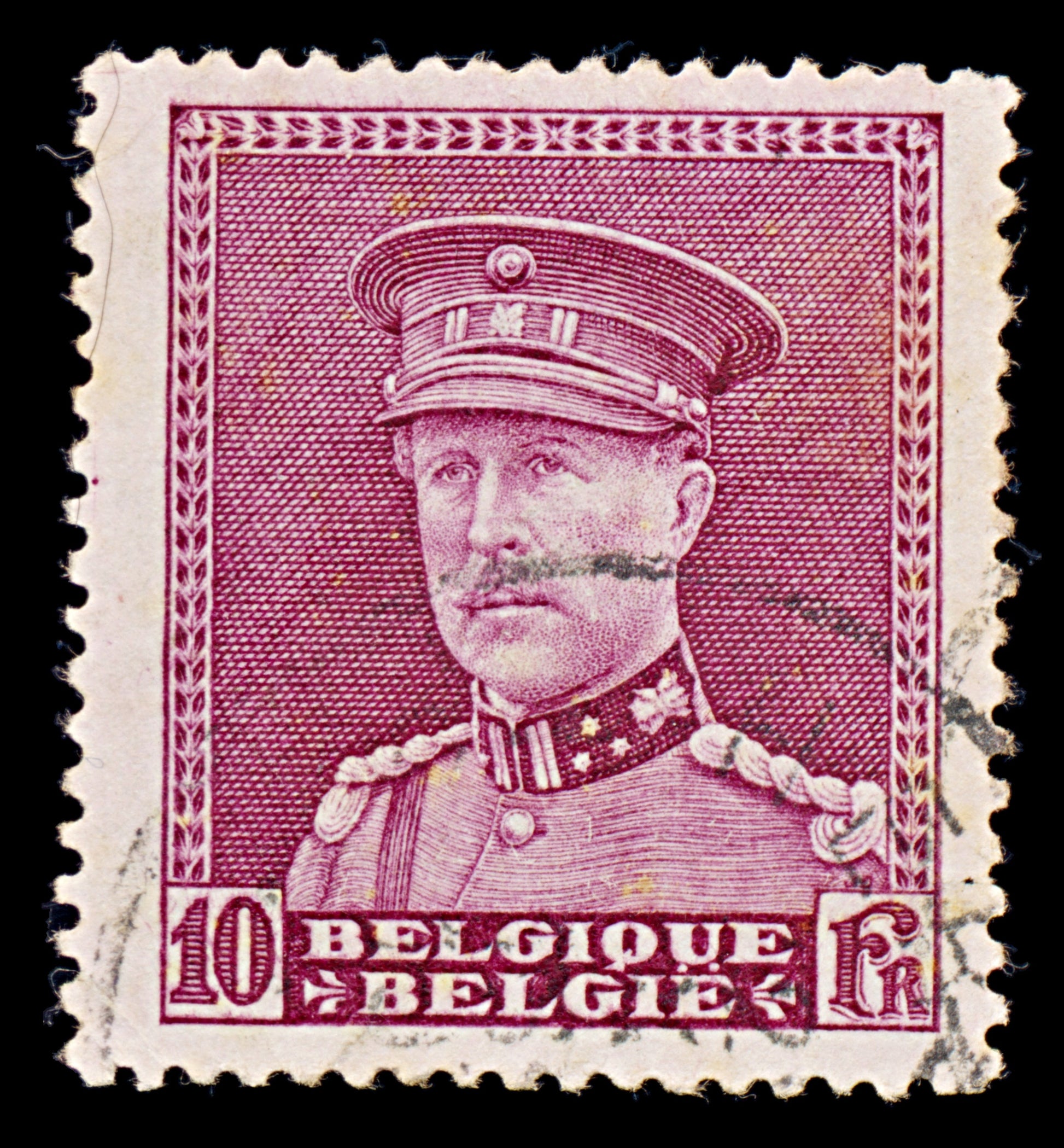 7930: Belgium SG591 10F Lilac rose 1931 Sc#236 Mi313 Used C£19