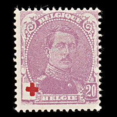 7931: Belgium SG156 20c Red & Violet 1914 Sc#B27 Mi109 Mint MH C£18, view 3