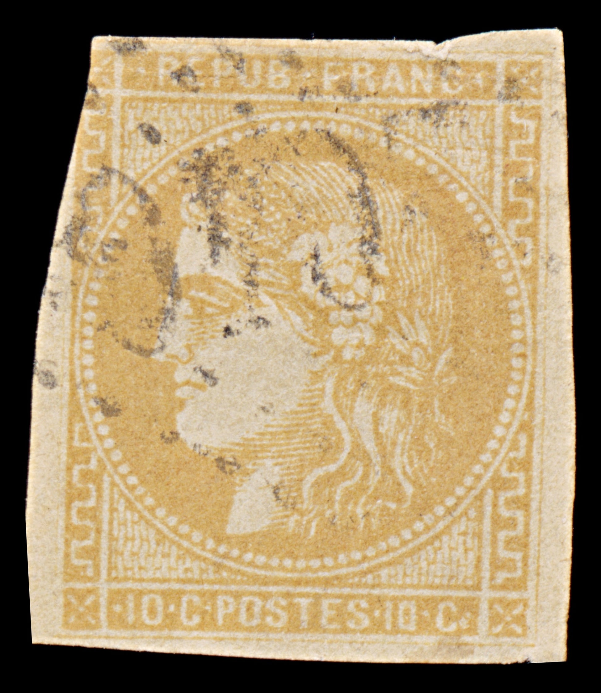 7935: France SG15 40c Orange 1850 Sc#7a Mi5a Used C£130