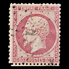 7937: France SG98 80c Pink 1862 Sc#28 Mi23a Used C£44, view 3