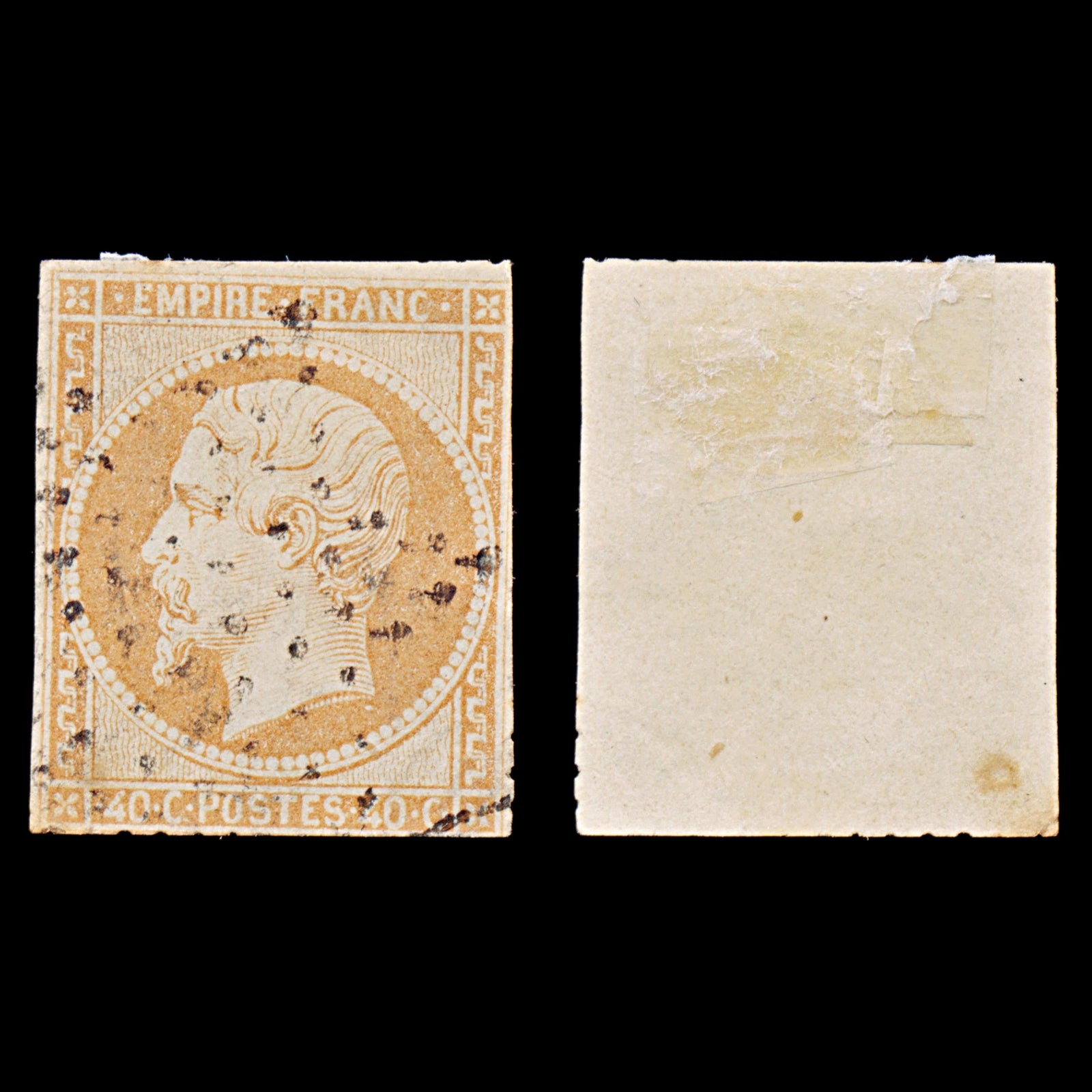 7939: France SG64 40c Orange 1853 Sc#18 Mi15a Used C£20