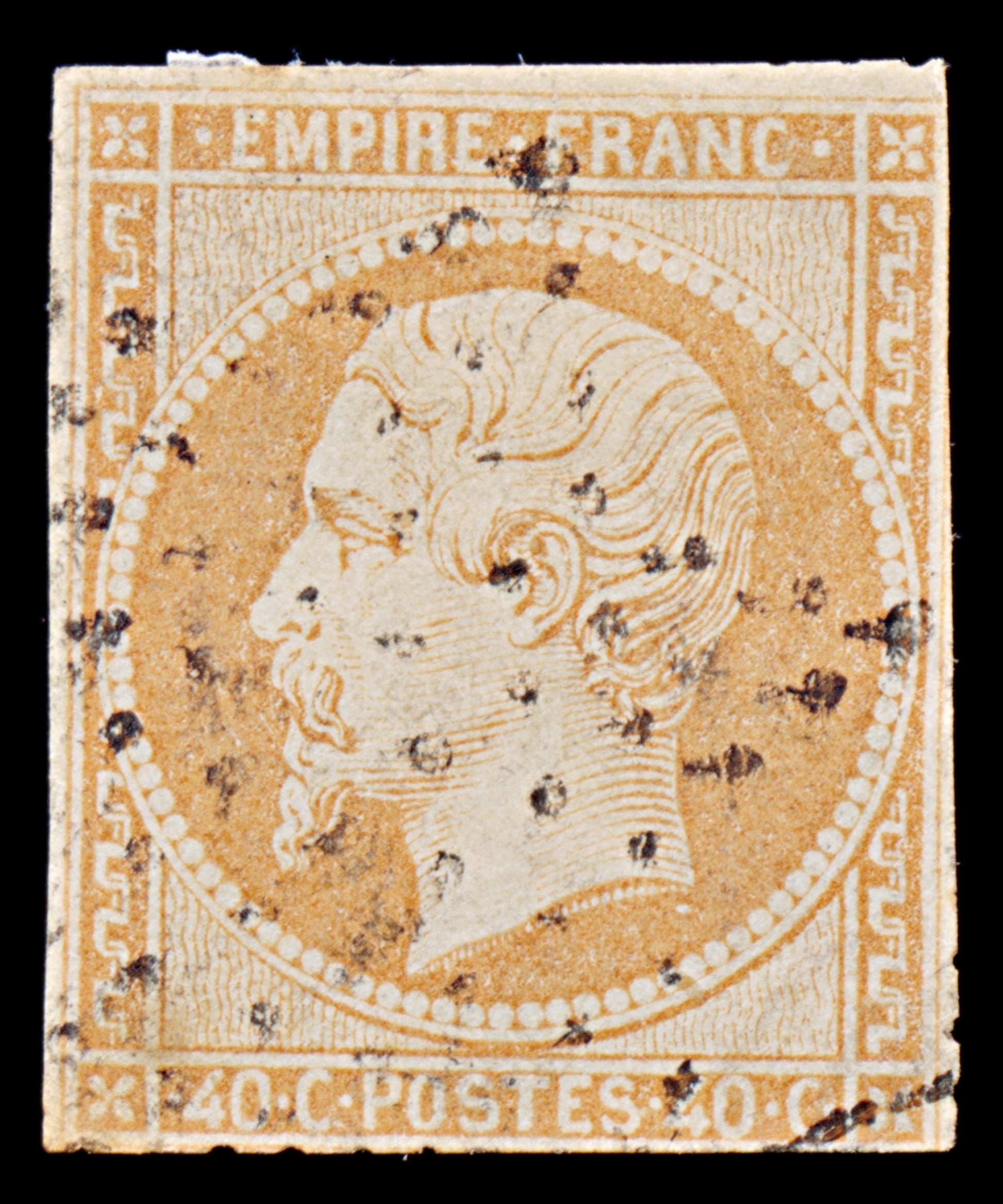 7939: France SG64 40c Orange 1853 Sc#18 Mi15a Used C£20