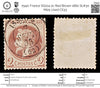 7940: France SG104 2c Red Brown 1862 Sc#30 Mi25 Used C£33