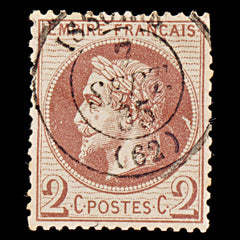 7940: France SG104 2c Red Brown 1862 Sc#30 Mi25 Used C£33, view 3