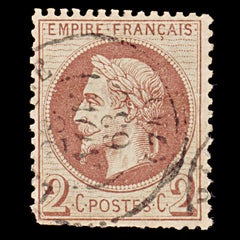 7941: France SG104 2c Red Brown 1862 Sc#30 Mi25 Used C£33, view 3