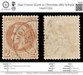 7942: France SG106 2c Chocolate 1862 Sc#30a Used C£55