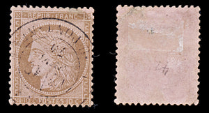 7944: France SG194 10c Brown 1873 Sc#55 Mi49 Used C£15