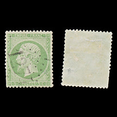 7945: France SG89 5c Green 1862 Sc#23 Mi19a Used C£13, view 2