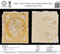 7947: France SG141 40c Orange yellow 1870 Sc#59a Used C£14