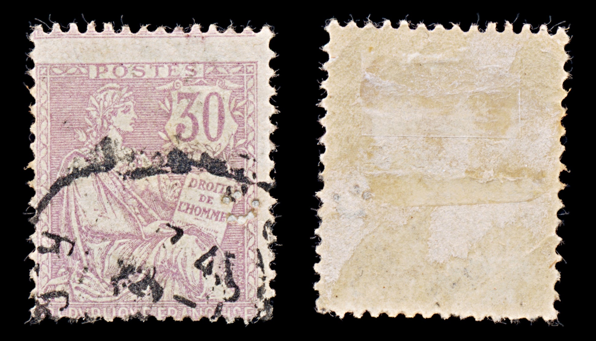 7949: France SG313 30c Violet 1902 Sc#137 Mi106 Used C£19