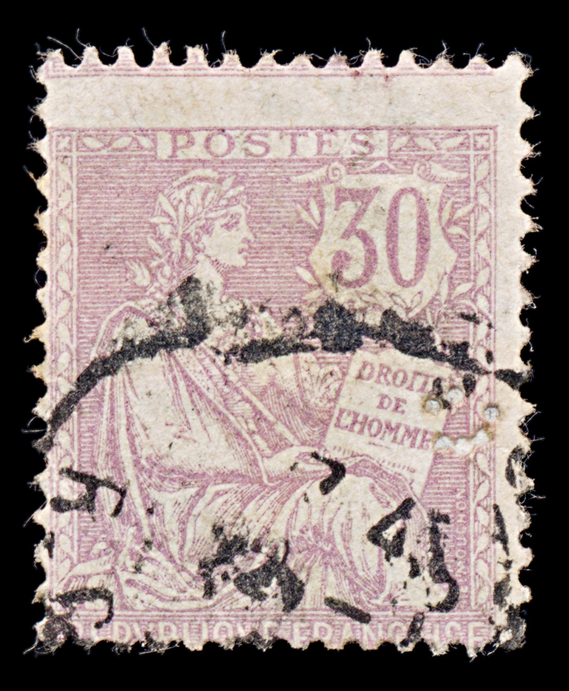 7949: France SG313 30c Violet 1902 Sc#137 Mi106 Used C£19