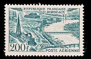 7951: France SG1056 200F Dark blue green 1949 Sc#C24 Mi862 Mint MH C£22