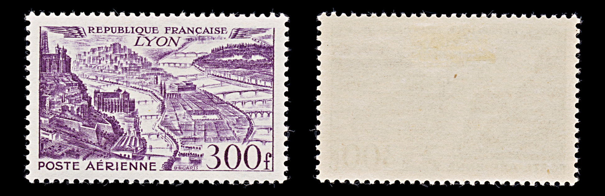 7952: France SG1057 300F Dark violet 1949 Sc#C25 Mi863 Mint MH C£26