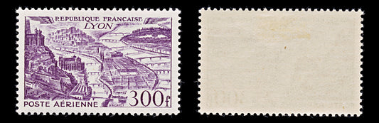 7952: France SG1057 300F Dark violet 1949 Sc#C25 Mi863 Mint MH C£26