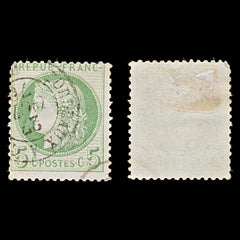7955: France SG192 5c Green 1872 Sc#53a Mi48a Used C£13, view 1