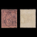 7964: France SG262 25c Black 1878 Sc#93 Mi74 Used C£28