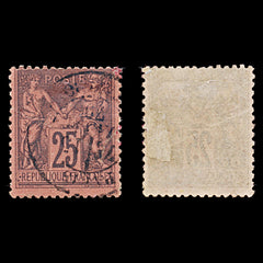 7964: France SG262 25c Black 1878 Sc#93 Mi74 Used C£28, view 1