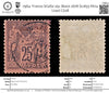 7964: France SG262 25c Black 1878 Sc#93 Mi74 Used C£28
