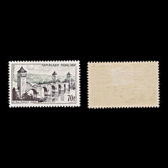 7968: France SG1268b 70F Black & Green 1957 Sc#839 Mi1147 Mint MH C£29, view 2