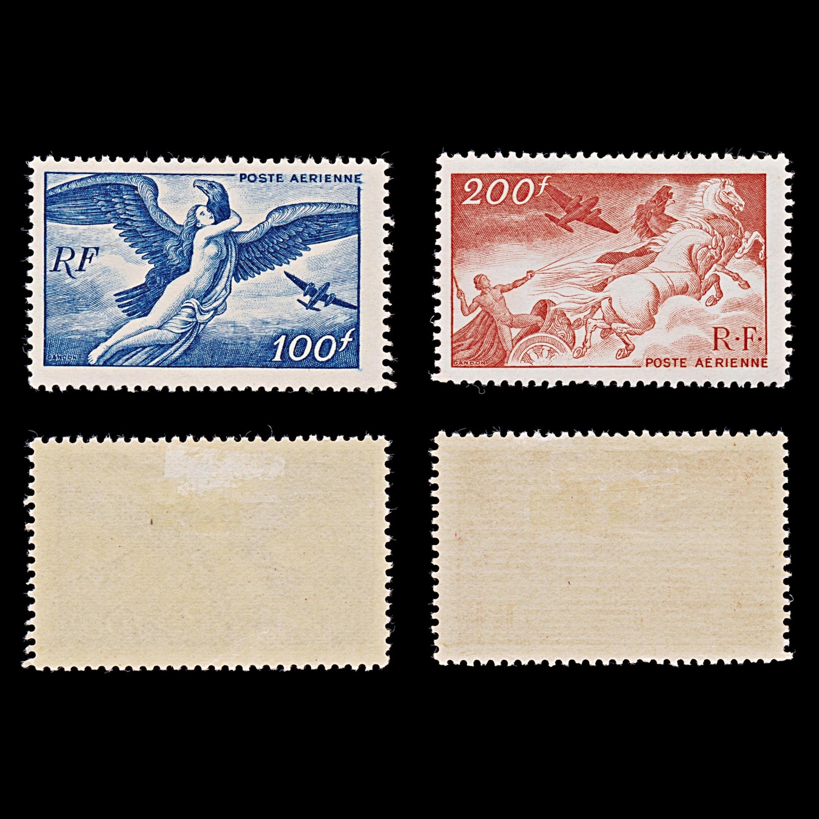 7969: France SG969/970 "Tourism" Set of 2 1947 Sc#C20/C21 Mi750a/751a Mint MH C£20