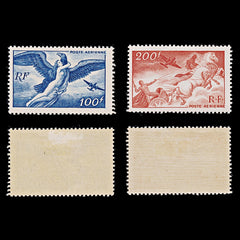 7969: France SG969/970 "Tourism" Set of 2 1947 Sc#C20/C21 Mi750a/751a Mint MH C£20, view 1