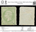 7974: France SG89 5c Green 1862 Sc#23 Mi19a Used C£13