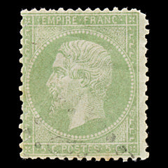 7974: France SG89 5c Green 1862 Sc#23 Mi19a Used C£13, view 3