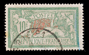 7977: France SG431 10F Green & Red 1926 Sc#131 Mi182 Used C£19