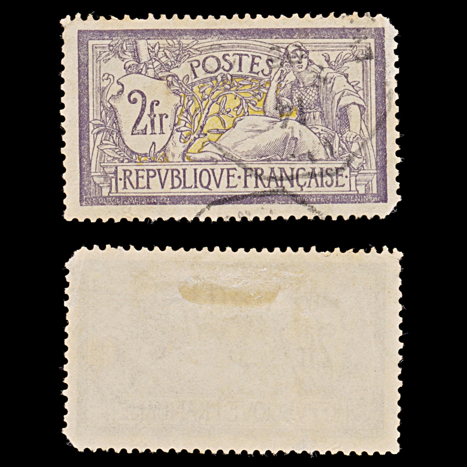 7979: France SG307 2F Violet & Yellow 1900 Sc#126 Mi99x Used C£100