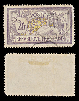 7979: France SG307 2F Violet & Yellow 1900 Sc#126 Mi99x Used C£100