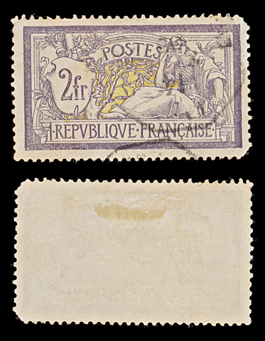 7979: France SG307 2F Violet & Yellow 1900 Sc#126 Mi99x Used C£100
