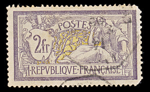 7979: France SG307 2F Violet & Yellow 1900 Sc#126 Mi99x Used C£100
