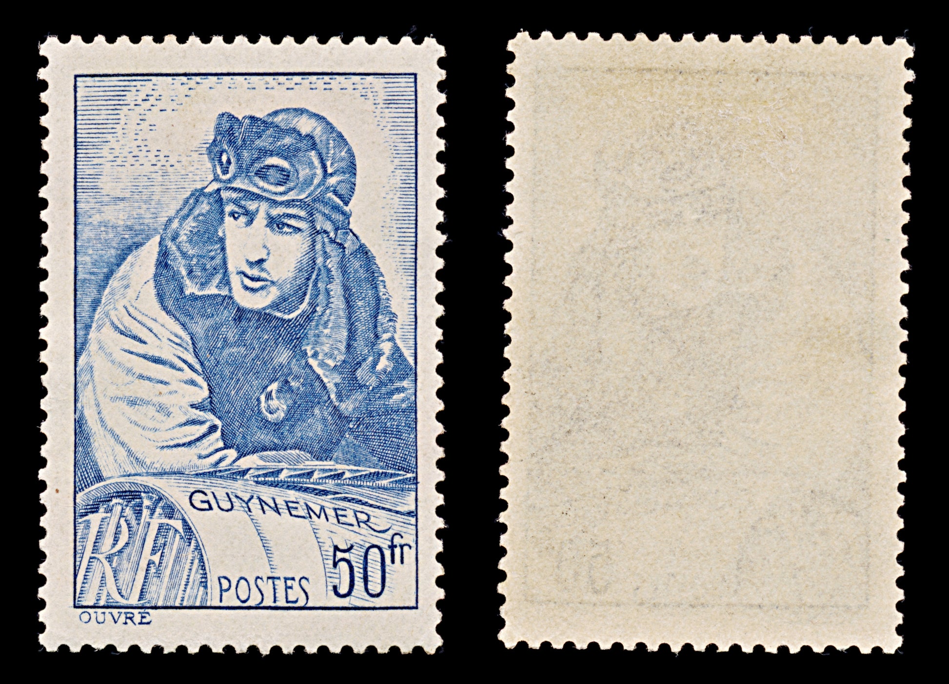 7980: France SG667a 50F Blue 1940 Sc#396 Mi474 Mint MNG C£12