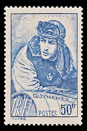 7980: France SG667a 50F Blue 1940 Sc#396 Mi474 Mint MNG C£12