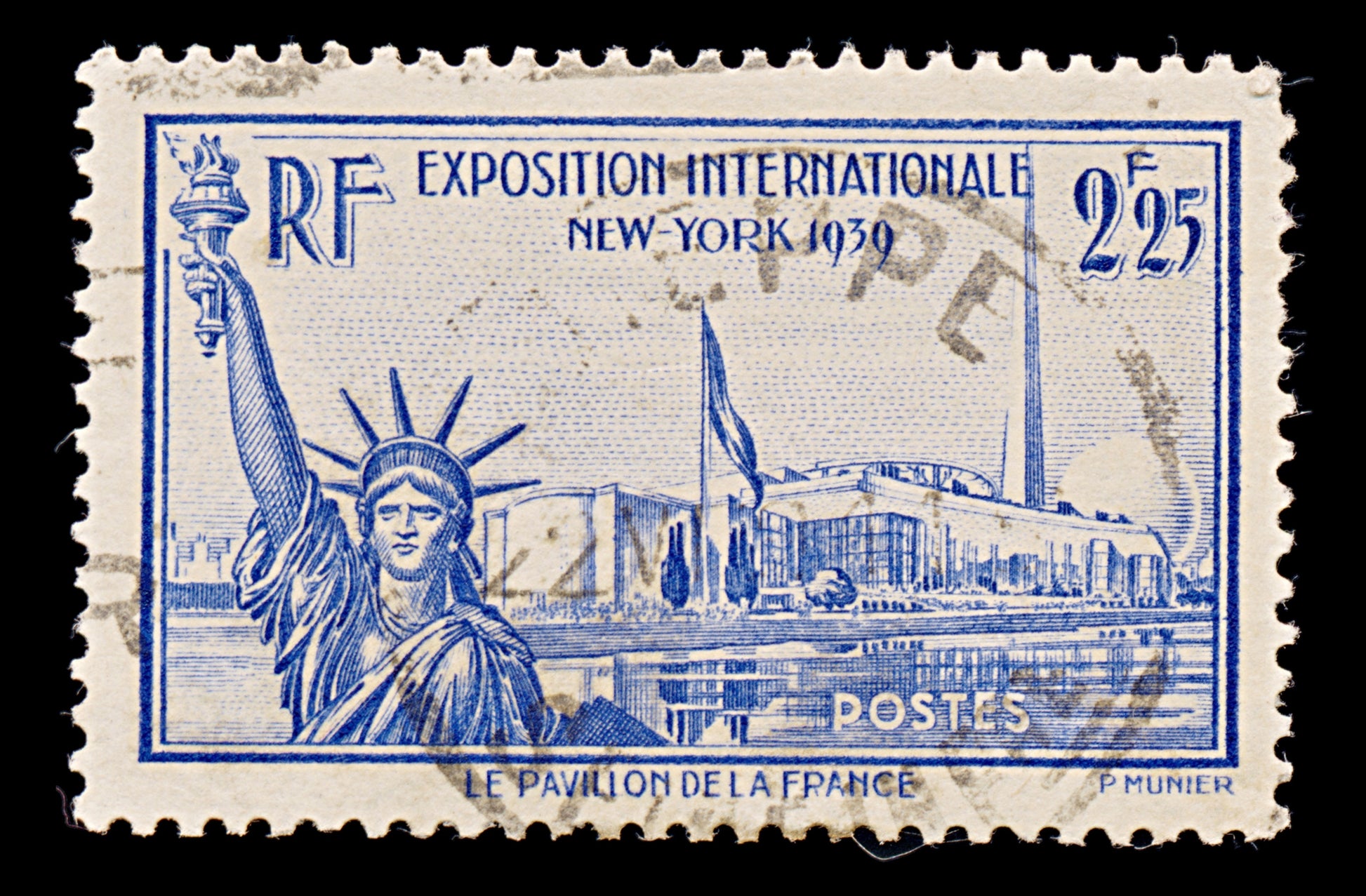 7981: France SG638 2.25F Violet ultramarine 1939 Sc#372 Mi444 Used C£8
