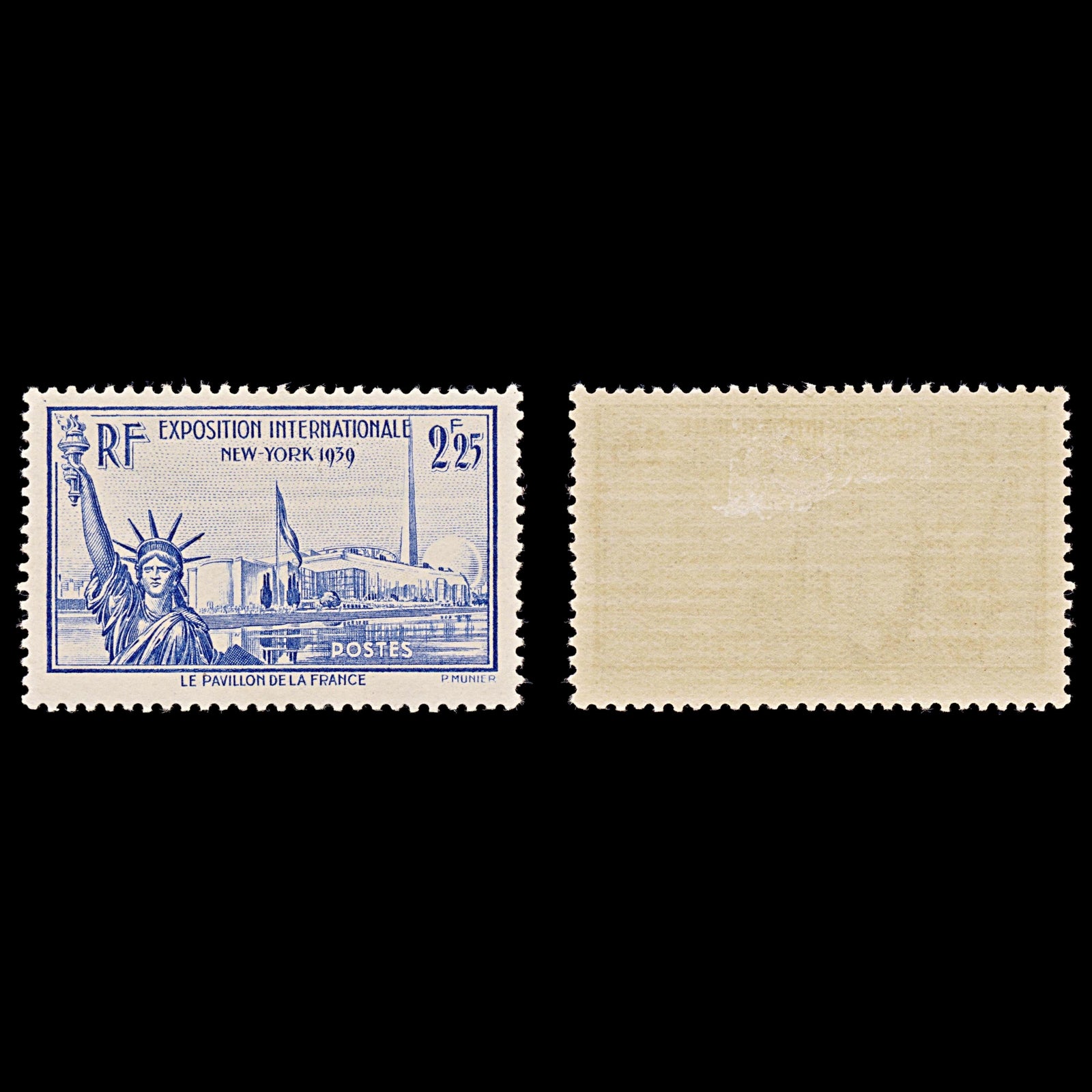 7983: France SG638 2.25F Violet ultramarine 1939 Sc#372 Mi444 Mint MH C£11