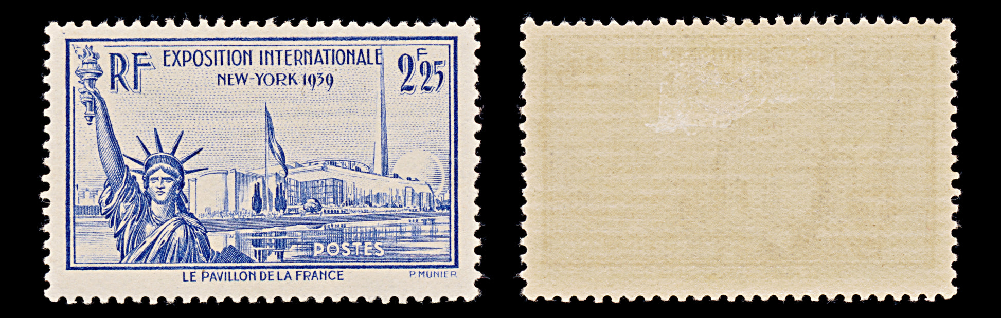 7983: France SG638 2.25F Violet ultramarine 1939 Sc#372 Mi444 Mint MH C£11
