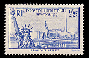 7983: France SG638 2.25F Violet ultramarine 1939 Sc#372 Mi444 Mint MH C£11