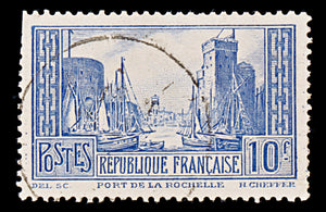 7984: France SG474b 10F Blue 1931 Sc#252 Mi241IIIa Used C£20