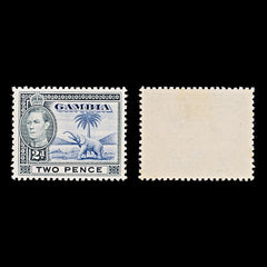 7993: Gambia SG153 2d Blue & Black 1938 Sc#135 Mi127 Mint MLH C£15, view 1