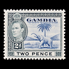 7993: Gambia SG153 2d Blue & Black 1938 Sc#135 Mi127 Mint MLH C£15, view 3