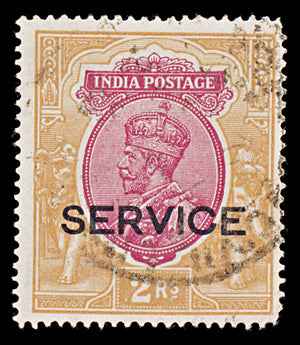 7999: India SGO118 2R Orange & Carmine 1930 Sc#O91 MiD83 Used C£16