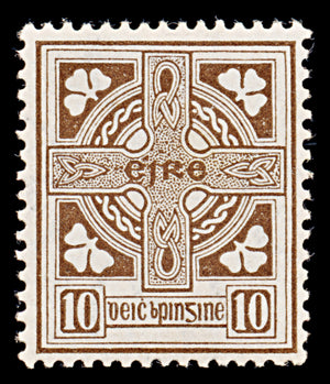 8000: Ireland SG81 10d Olive brown 1923 Sc#75 Mi50A Mint MVLH C£18