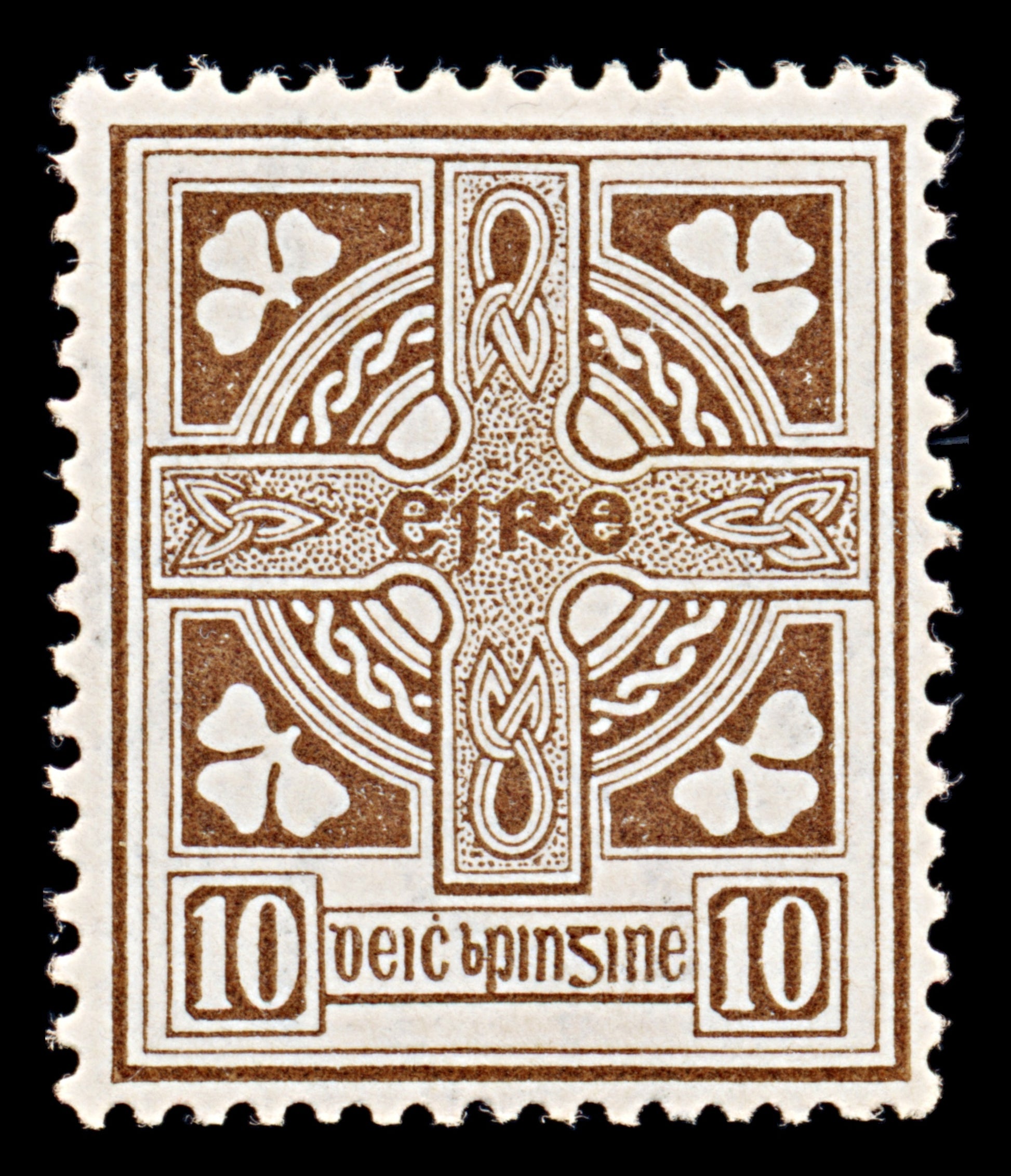 8000: Ireland SG81 10d Olive brown 1923 Sc#75 Mi50A Mint MVLH C£18