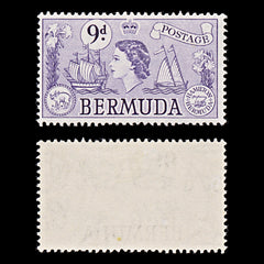8009: Bermuda SG143b 9d Violet 1958 Sc#154 Mi140 Mint MLH C£12, view 1