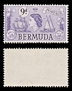 8009: Bermuda SG143b 9d Violet 1958 Sc#154 Mi140 Mint MLH C£12