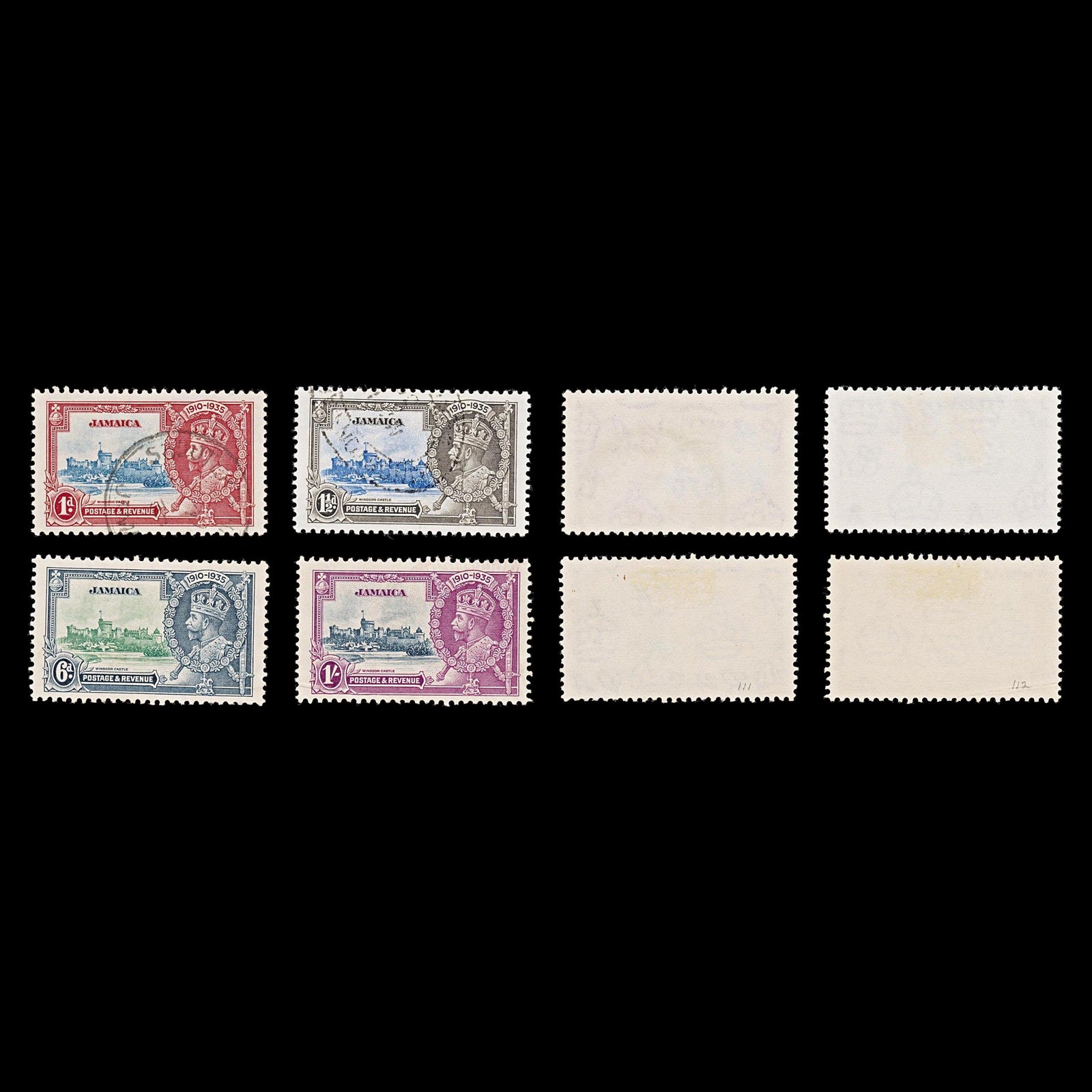 8014: Jamaica SG114/117 Jubilee Set of 4 1935 Sc#109/112 Mi111/114 Used C£40