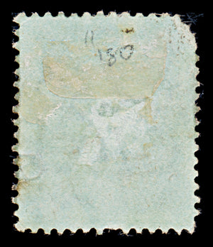 8028: Nigeria SG11 10s Red & Bluish green 1914 Sc#17 Mi11ay Used C£180