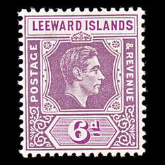 8032: Leeward Islands SG109 6d Purple 1938 Sc#110 Mi100a Mint MH C£35, view 3