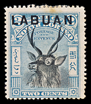 8036: Labuan SG90 2c Blue & Black 1897 Sc#73c Mi71 Mint MH C£30